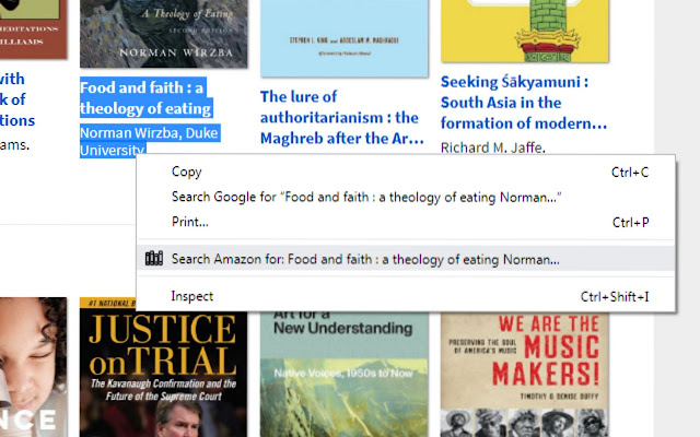 Chrome ウェブストアからの Amazon Book Search が OffiDocs Chromium でオンラインで実行される