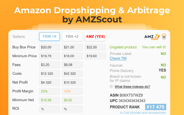 Amazon Dropshipping, Arbitrage, and Wholesale  from Chrome web store to be run with OffiDocs Chromium online