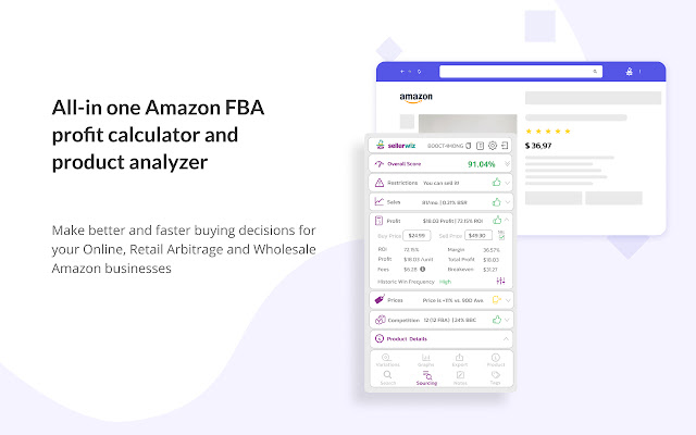 Amazon FBA Calculator  Lead Analyzer  from Chrome web store to be run with OffiDocs Chromium online