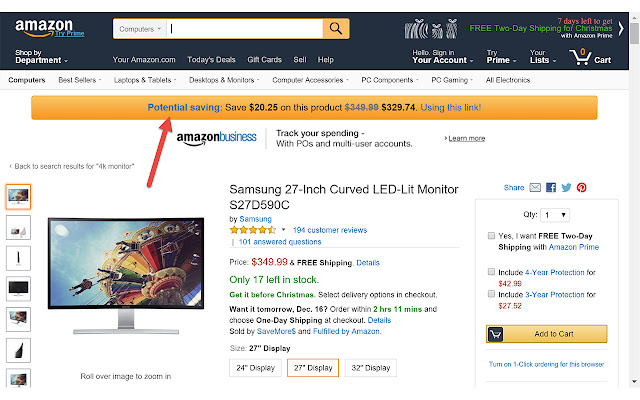 Amazon Price and Review check  from Chrome web store to be run with OffiDocs Chromium online