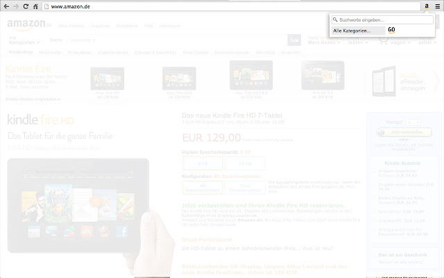 Amazon Suche  from Chrome web store to be run with OffiDocs Chromium online