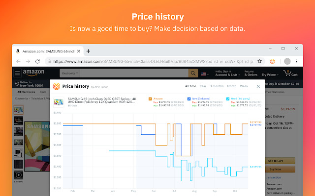 AMZ Radar — Amazon price tracker for shopping  from Chrome web store to be run with OffiDocs Chromium online