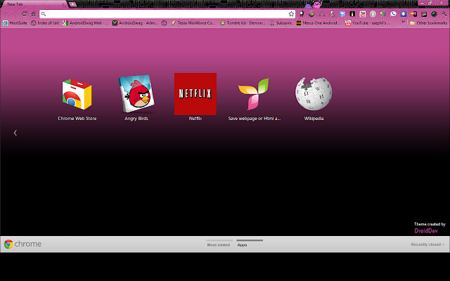 AndroPink Theme  from Chrome web store to be run with OffiDocs Chromium online