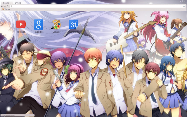 Angel Beats: Group theme 1366x768  from Chrome web store to be run with OffiDocs Chromium online