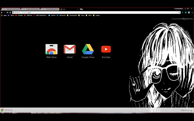 Anime Girl Black Theme 06  from Chrome web store to be run with OffiDocs Chromium online