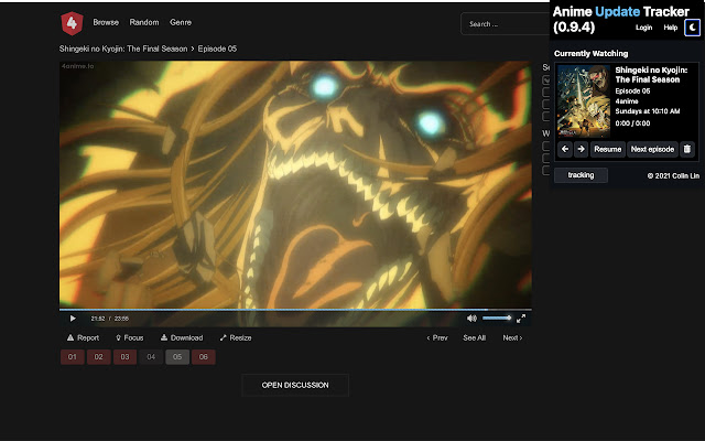 Anime Update Tracker  from Chrome web store to be run with OffiDocs Chromium online