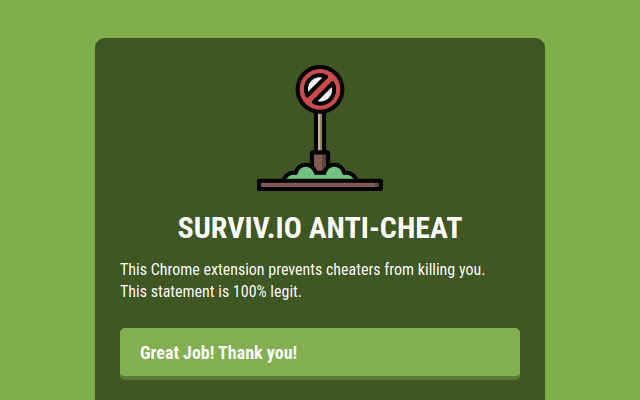 Anti cheat extension for Surviv.io  from Chrome web store to be run with OffiDocs Chromium online