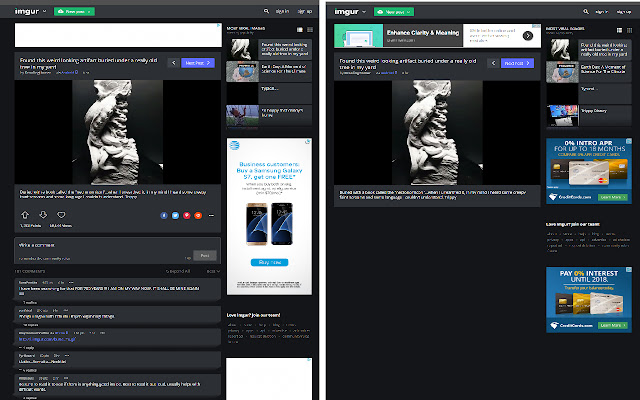 Antisocial Imgur  from Chrome web store to be run with OffiDocs Chromium online