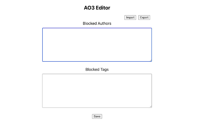 AO3 Editor  from Chrome web store to be run with OffiDocs Chromium online