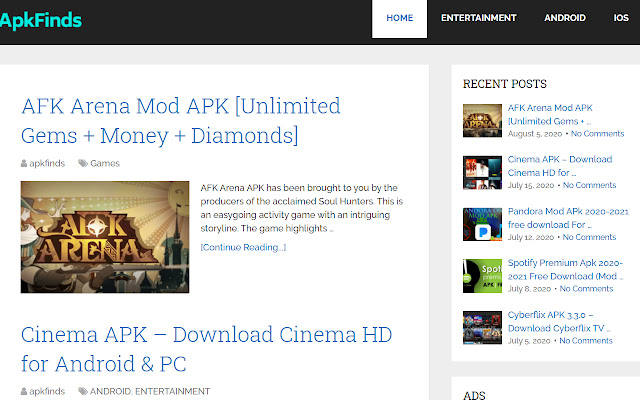 ApkFinds  from Chrome web store to be run with OffiDocs Chromium online