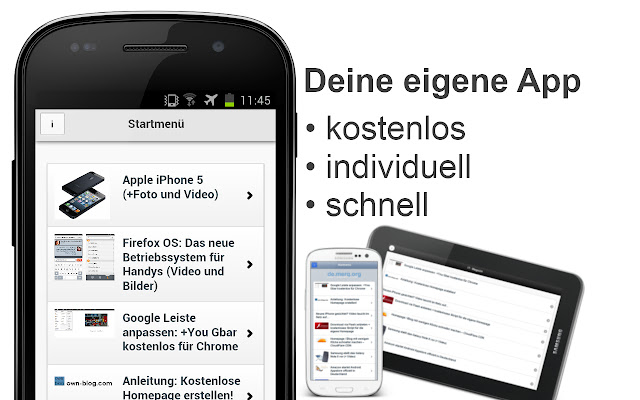 Appgenerator kostenlos Apps erstellen  from Chrome web store to be run with OffiDocs Chromium online