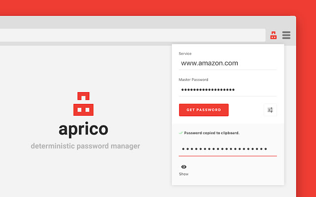 aprico: Free Password Manager  from Chrome web store to be run with OffiDocs Chromium online