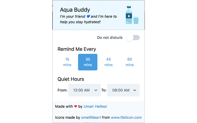 Aqua Buddy  from Chrome web store to be run with OffiDocs Chromium online