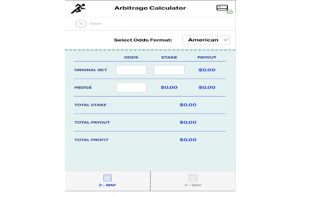 Arbitrage Calculator  from Chrome web store to be run with OffiDocs Chromium online