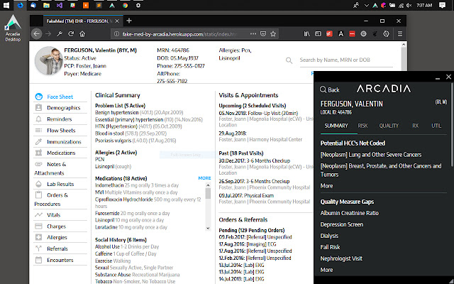 Arcadia Desktop Companion  from Chrome web store to be run with OffiDocs Chromium online