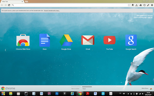 Arctic Tern Theme  from Chrome web store to be run with OffiDocs Chromium online