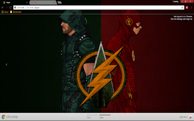 Arrow and Flash 1366*768  from Chrome web store to be run with OffiDocs Chromium online