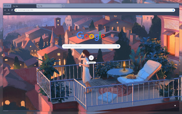 Art girl on the balcony  from Chrome web store to be run with OffiDocs Chromium online