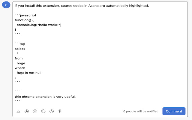 asana highlighter  from Chrome web store to be run with OffiDocs Chromium online