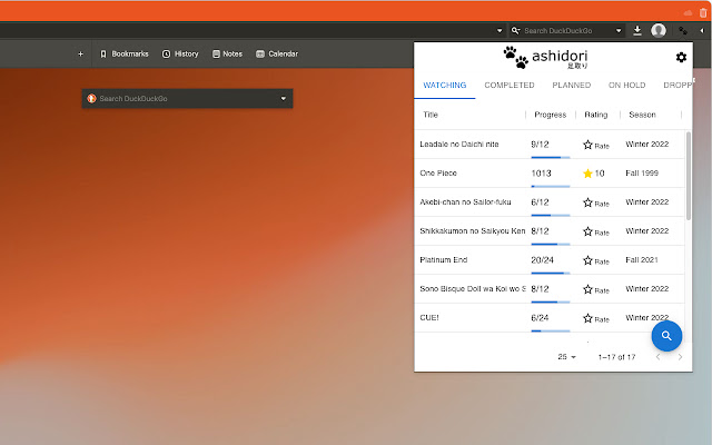 Ashidori  from Chrome web store to be run with OffiDocs Chromium online