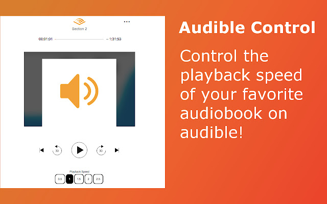 Audible Control  from Chrome web store to be run with OffiDocs Chromium online