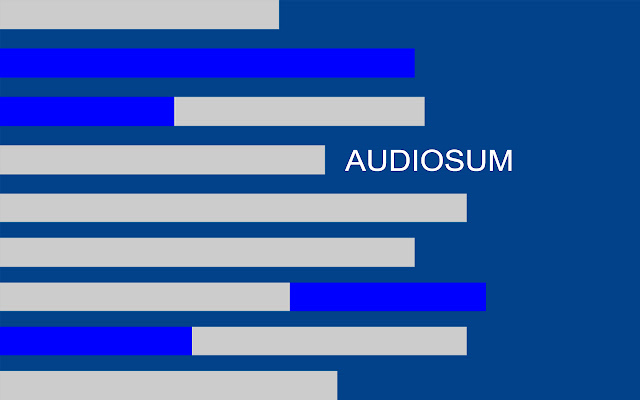 Audiosum  from Chrome web store to be run with OffiDocs Chromium online