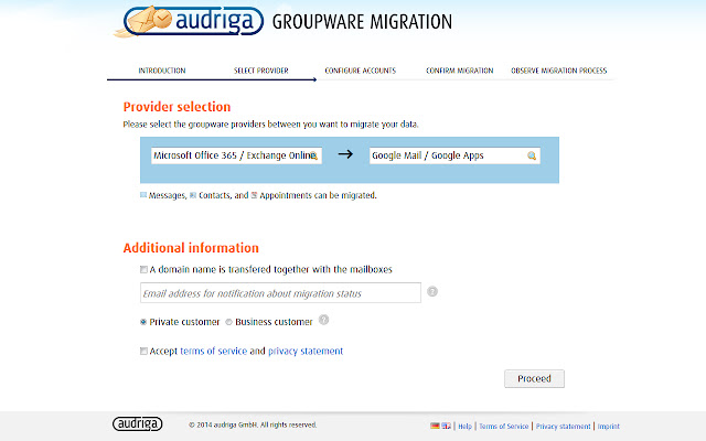 audriga Groupware Migration  from Chrome web store to be run with OffiDocs Chromium online