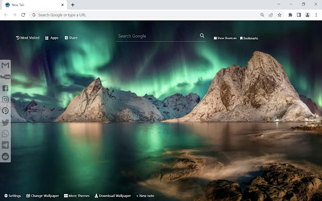 Aurora-Hintergrundbild aus dem Chrome-Webshop, das mit OffiDocs Chromium online ausgeführt werden soll