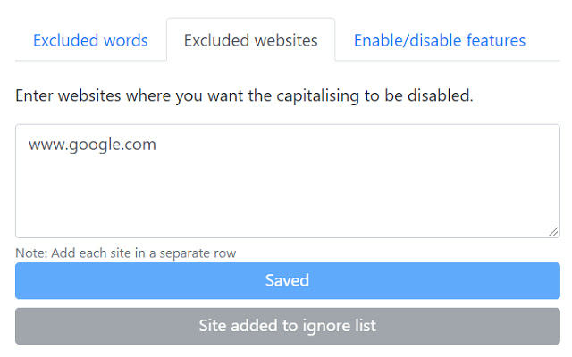 Auto Capitalise Sentence  from Chrome web store to be run with OffiDocs Chromium online