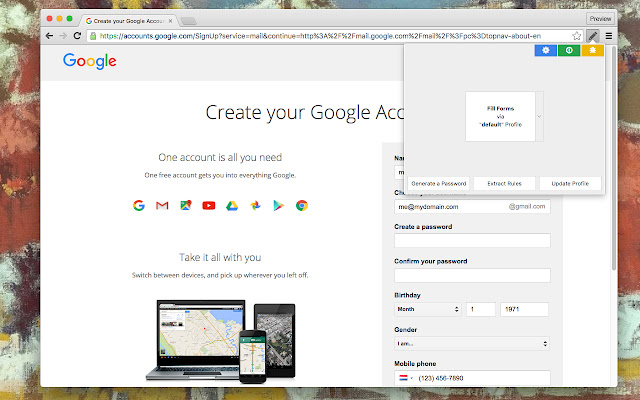 AutoFill Forms  from Chrome web store to be run with OffiDocs Chromium online