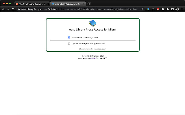 Auto Library Proxy Access for Miami  from Chrome web store to be run with OffiDocs Chromium online