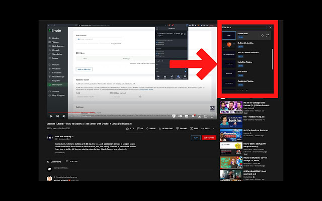 Auto Load YouTube Video Chapters  from Chrome web store to be run with OffiDocs Chromium online