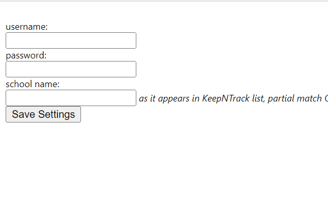 Auto Login KeepnTrack  from Chrome web store to be run with OffiDocs Chromium online