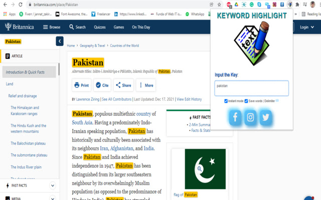 Automatic keywords Highlighter  from Chrome web store to be run with OffiDocs Chromium online