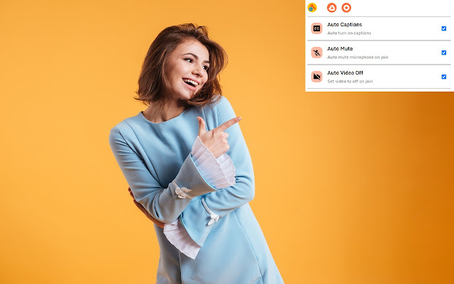Auto Settings for Google Meet™  from Chrome web store to be run with OffiDocs Chromium online