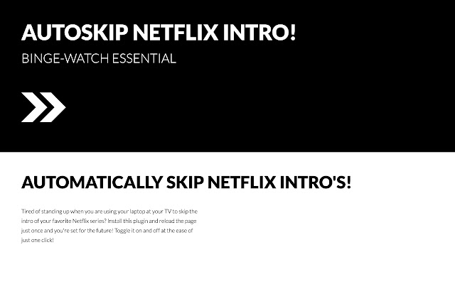 Autoskip Netflix Intro  from Chrome web store to be run with OffiDocs Chromium online