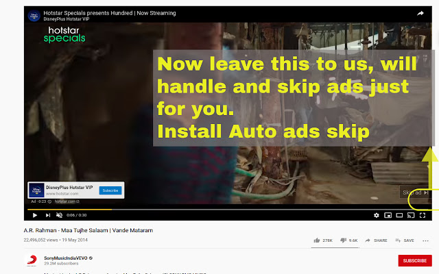 Autoskip Youtube Ads  from Chrome web store to be run with OffiDocs Chromium online