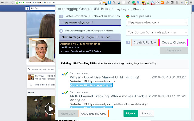 Autotagging Google URL Builder  from Chrome web store to be run with OffiDocs Chromium online