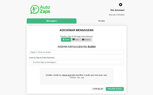 AutoZaps, a sua melhor ferramenta!  from Chrome web store to be run with OffiDocs Chromium online