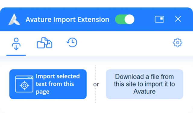 Avature Import Extension  from Chrome web store to be run with OffiDocs Chromium online