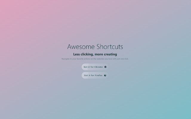 Awesome Shortcuts  from Chrome web store to be run with OffiDocs Chromium online