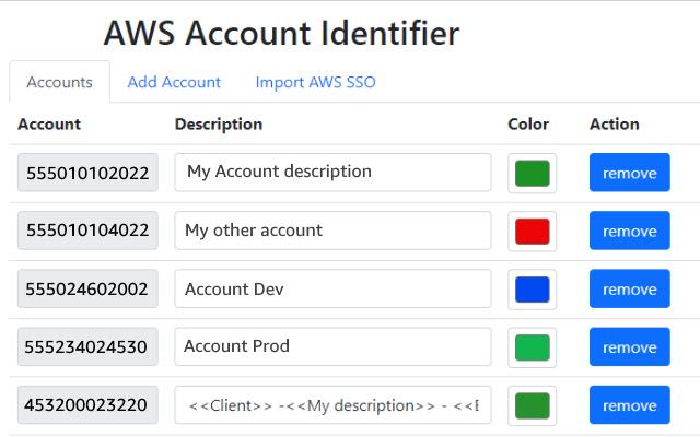 AWS Account Identifier  from Chrome web store to be run with OffiDocs Chromium online