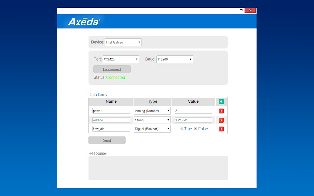 Axeda Data Injector  from Chrome web store to be run with OffiDocs Chromium online