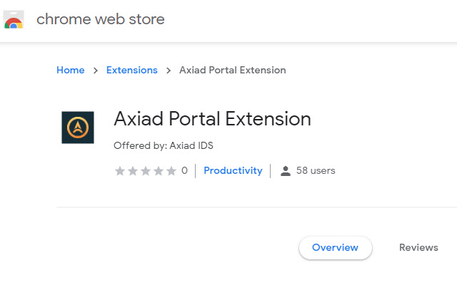 Axiad Portal Extension  from Chrome web store to be run with OffiDocs Chromium online