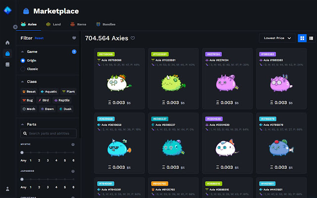 AxiePlus V2 Market Axie Infinity  from Chrome web store to be run with OffiDocs Chromium online