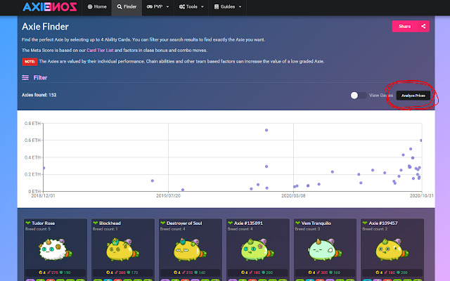 Axie.zone Pricing Helper  from Chrome web store to be run with OffiDocs Chromium online