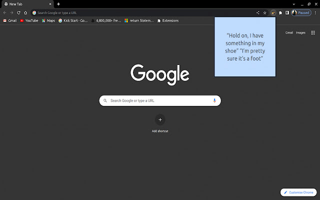 Bad Joke  from Chrome web store to be run with OffiDocs Chromium online