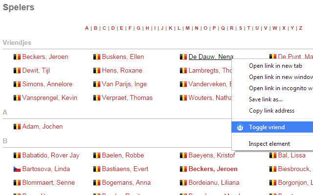 BadmintonVlaanderen  from Chrome web store to be run with OffiDocs Chromium online