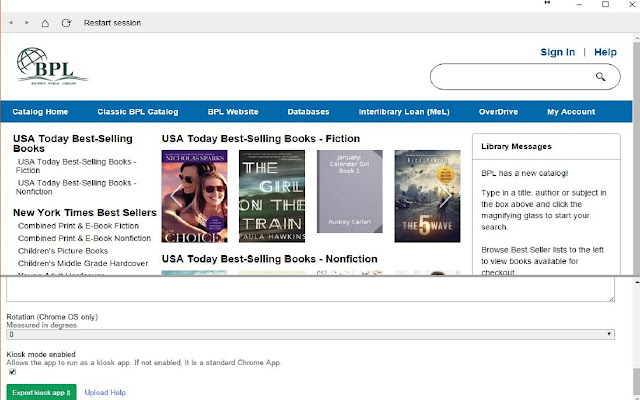 Baldwin Public Library Catalog  from Chrome web store to be run with OffiDocs Chromium online