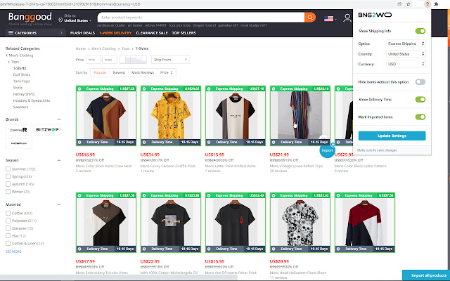 Banggood Dropshipping  from Chrome web store to be run with OffiDocs Chromium online